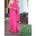 Rani pink cross stitch silky kota saree